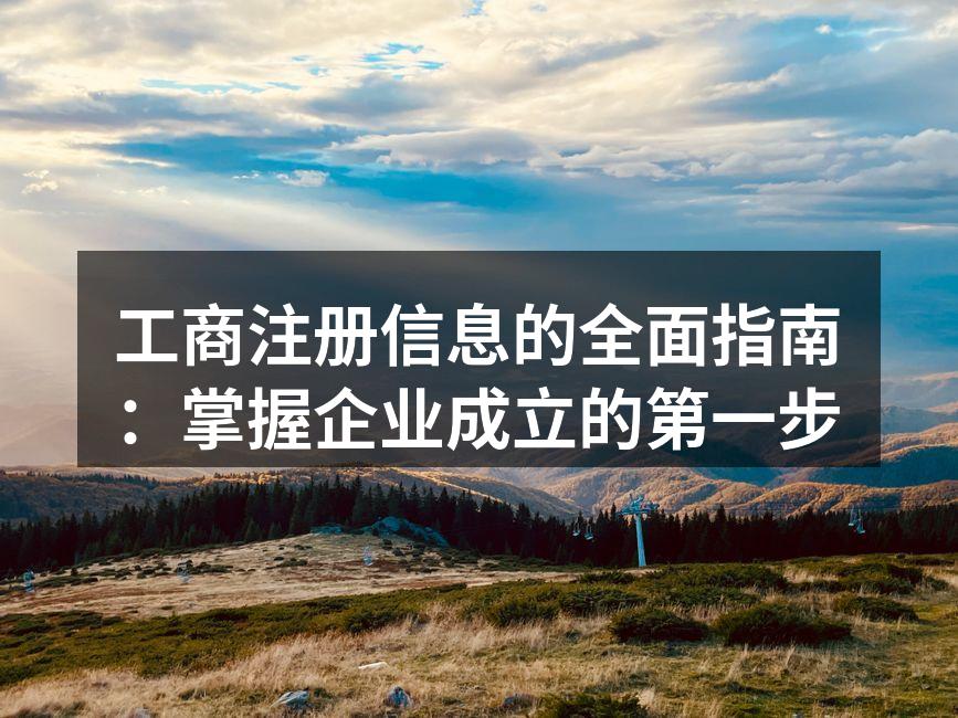 工商注册信息的全面指南：掌握企业成立的第一步